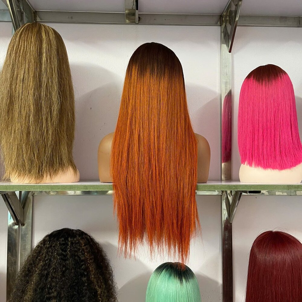 Straight hair wig